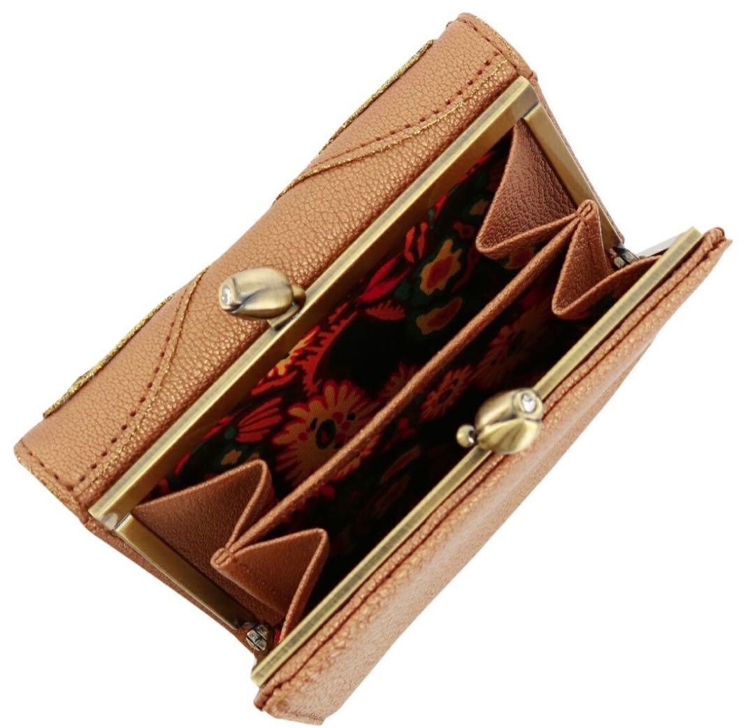 ANNASUI アナスイ 二つ折り財布 蝶 山羊革 ボルドー 新品 タグ付き