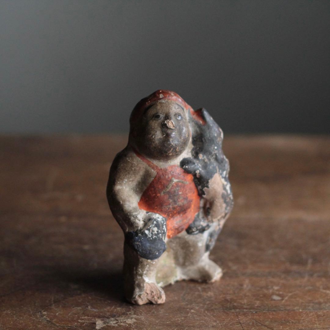 古い 土人形 金太郎 民芸 郷土人形 古道具 オブジェ アンティーク