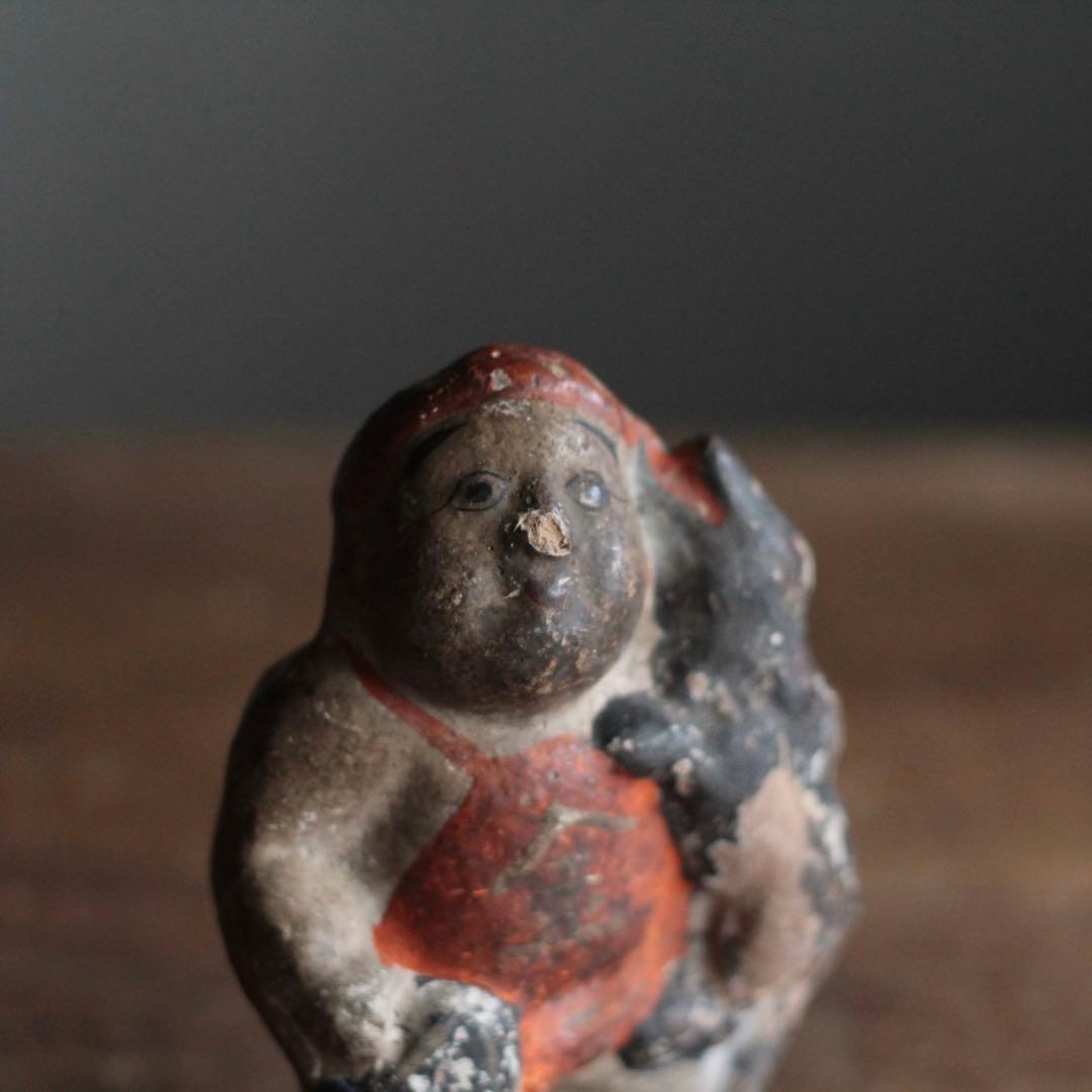 古い 土人形 金太郎 民芸 郷土人形 古道具 オブジェ アンティーク