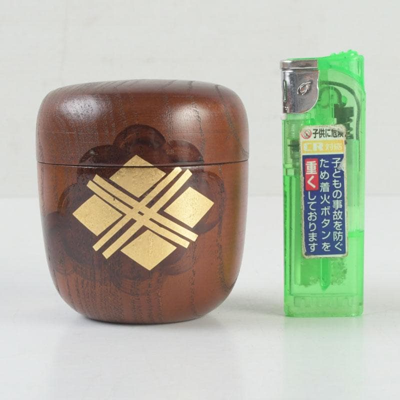 茶道具　秀衝塗　翁知屋　桑棗　共布共箱　V　9636