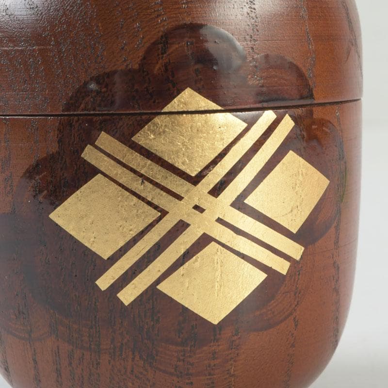 茶道具　秀衝塗　翁知屋　桑棗　共布共箱　V　9636