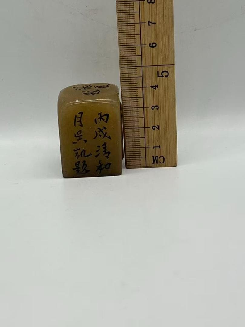 清時代 巴林紫凍石印印文【張復題】老者展卷図【丙戌清和月吳凱題】(F-247)