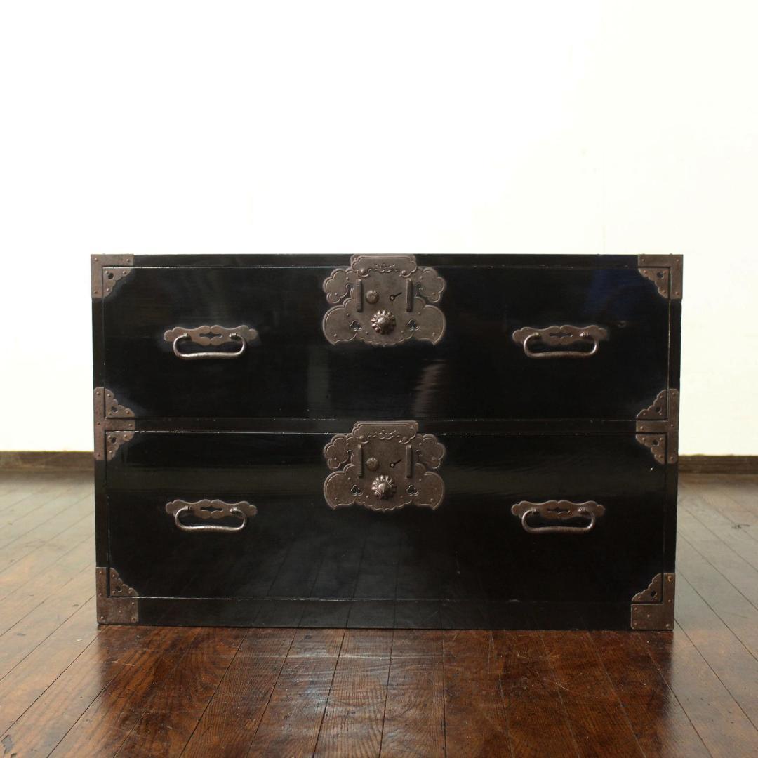 兜金具！庄内箪笥 古家具/古民家/時代箪笥/チェスト/和家具/古道具/古民具