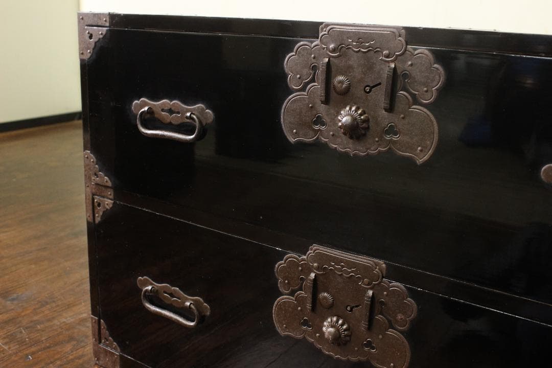 兜金具！庄内箪笥 古家具/古民家/時代箪笥/チェスト/和家具/古道具/古民具
