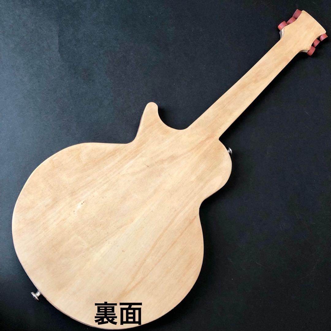 寄せ木アート　エレキギター　ハンドメイド　インテリア　銘木寄せ木