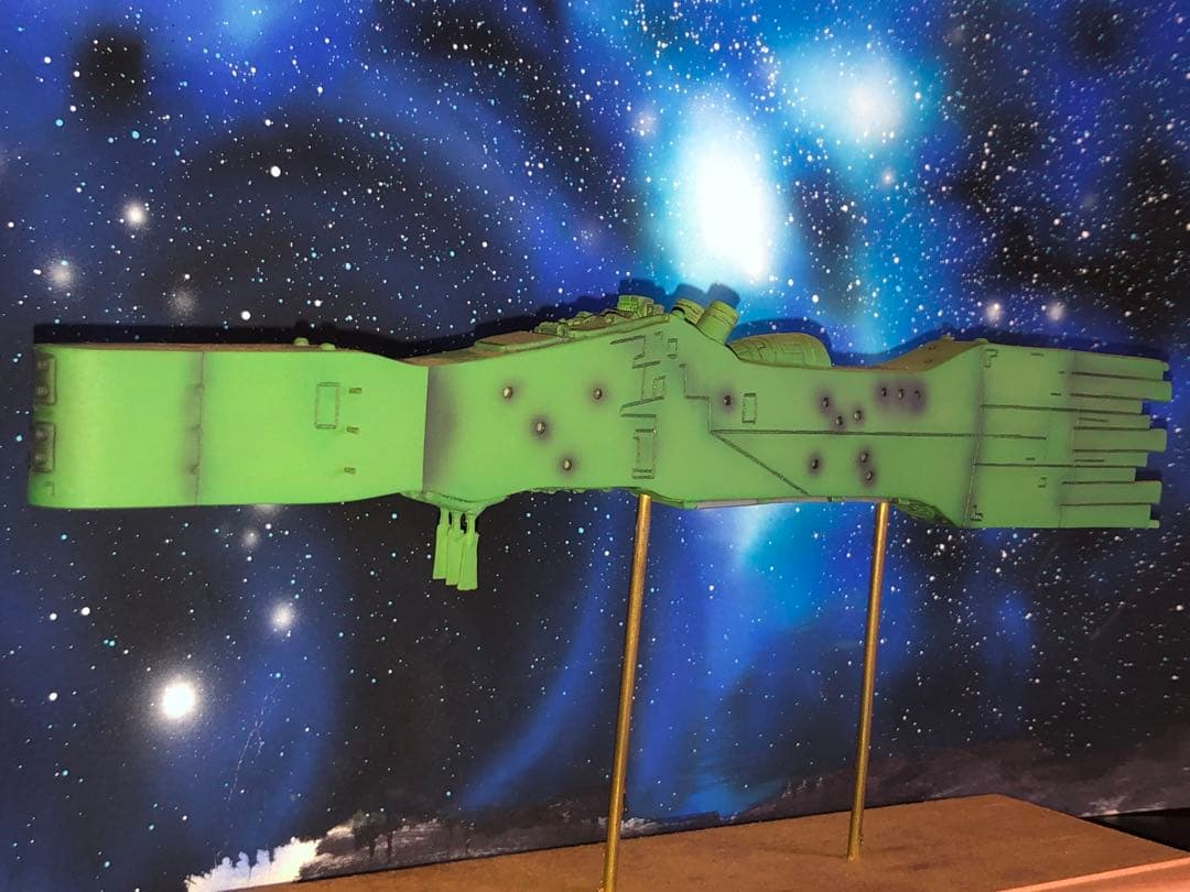 銀河英雄伝説1/3000 自由惑星同盟軍 標準型戦艦 ユリシーズ 塗装済み完成品