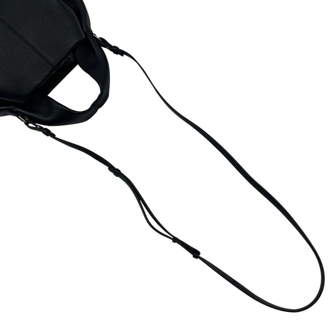 美品 POLENE Numéro Neuf ハンドバッグ 2way レザー 黒