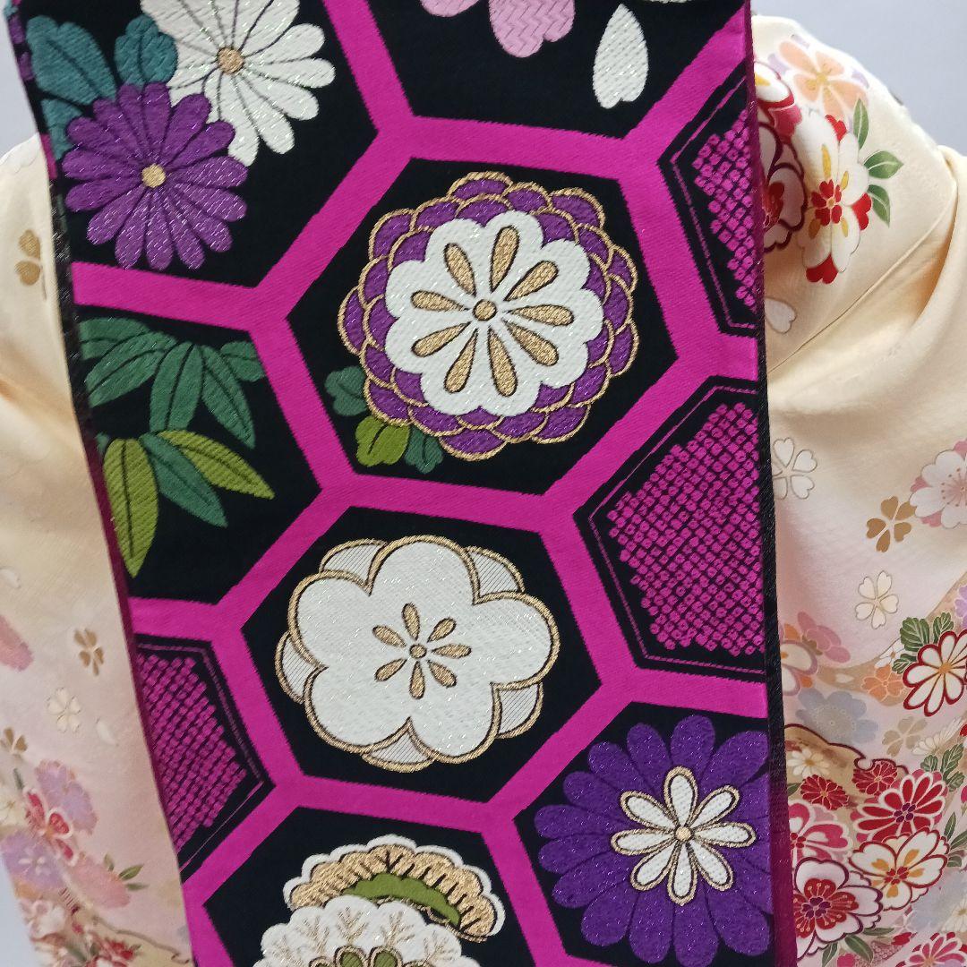 薄桃×薄黄　振袖フルセット　未使用品