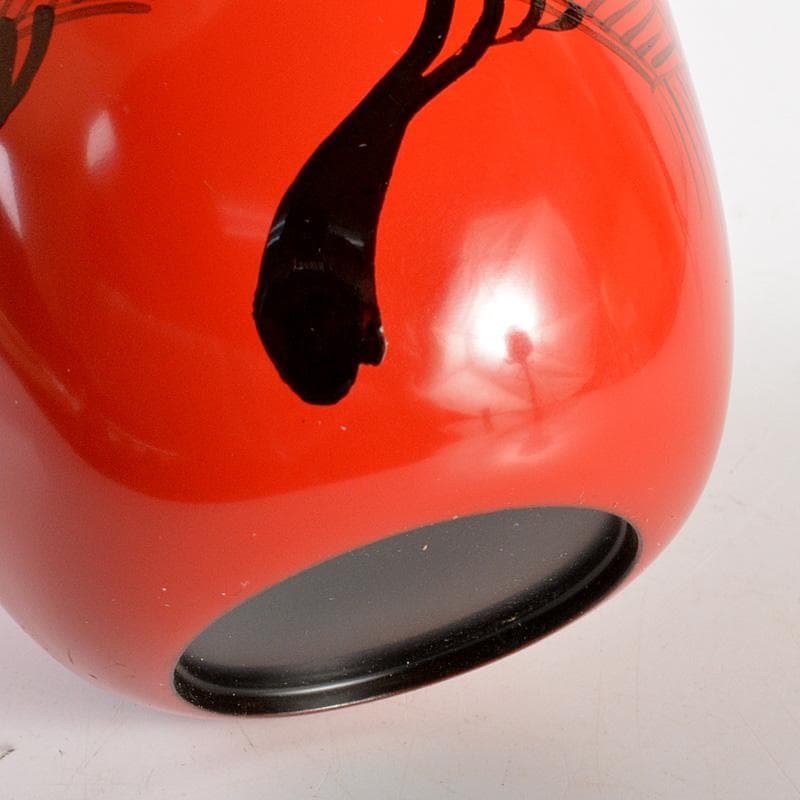 茶道具　塗師　龍斎作　朱塗　玄々斎好　曙棗　共箱　V　6214