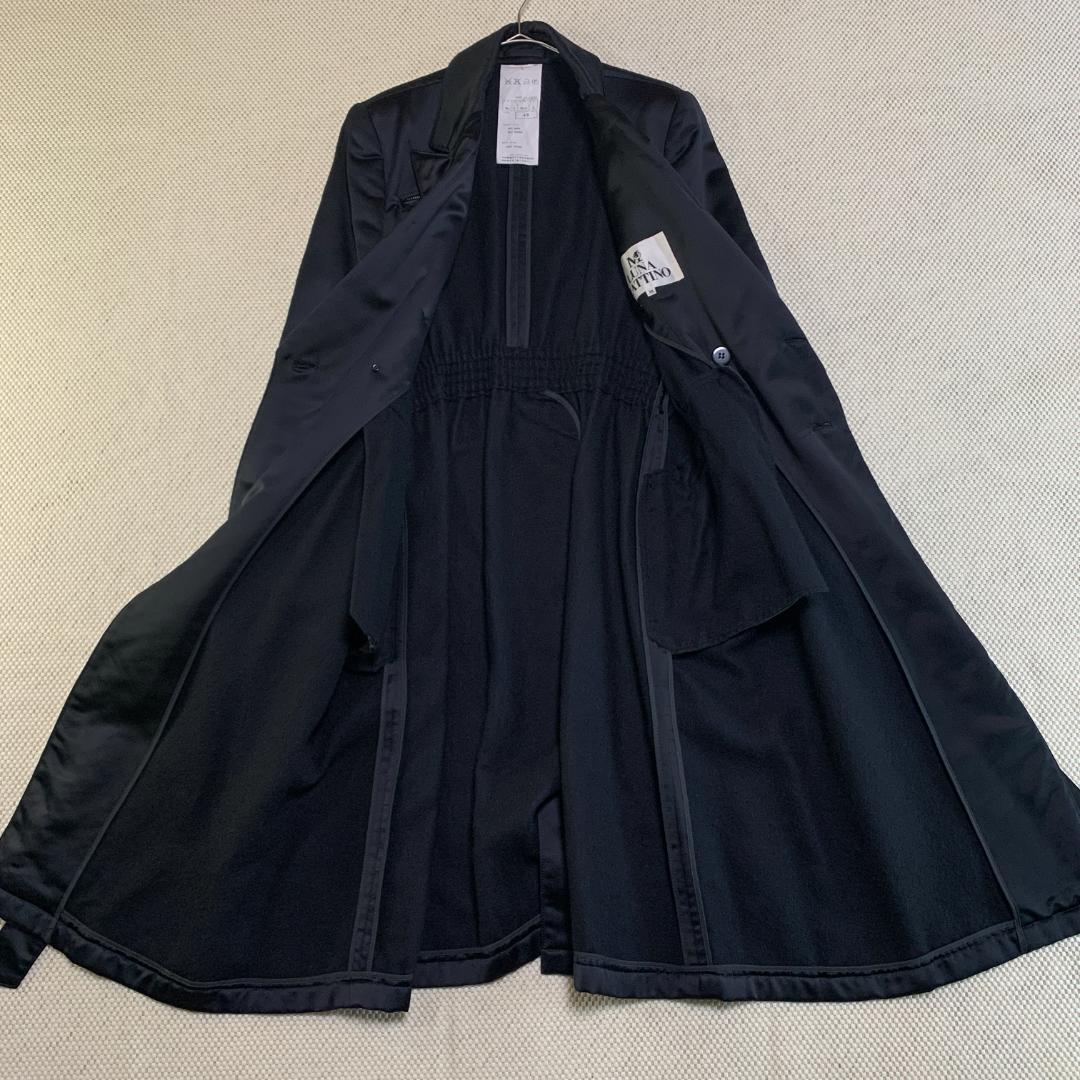 LUNA MATTINO ルナマティーノ ロングコート ベルト 黒 M 古着