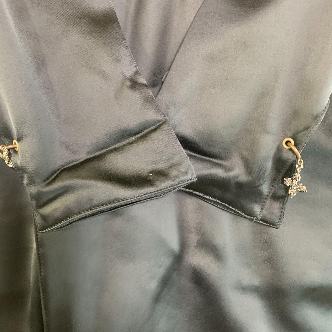 LUNA MATTINO ルナマティーノ ロングコート ベルト 黒 M 古着