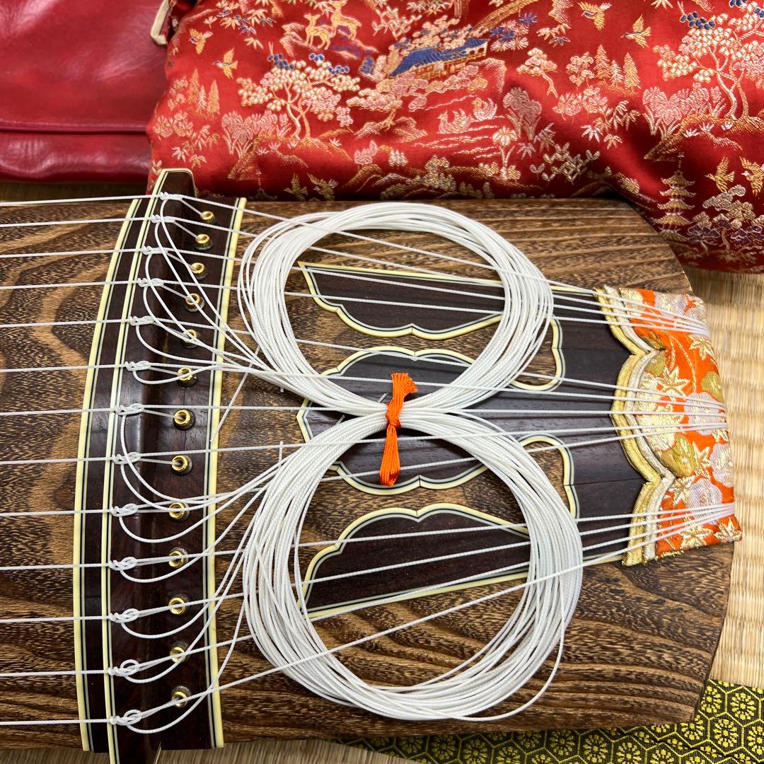 在銘　金蒔絵　綾杉　琴　ケース付　全長約183㎝　東な7-1207☆2F