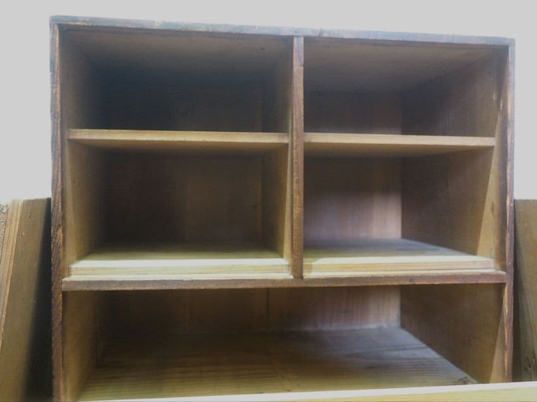 1376 ケンドン扉 レトロな杉の収納棚　ケース　古家具　古道具　アンティーク