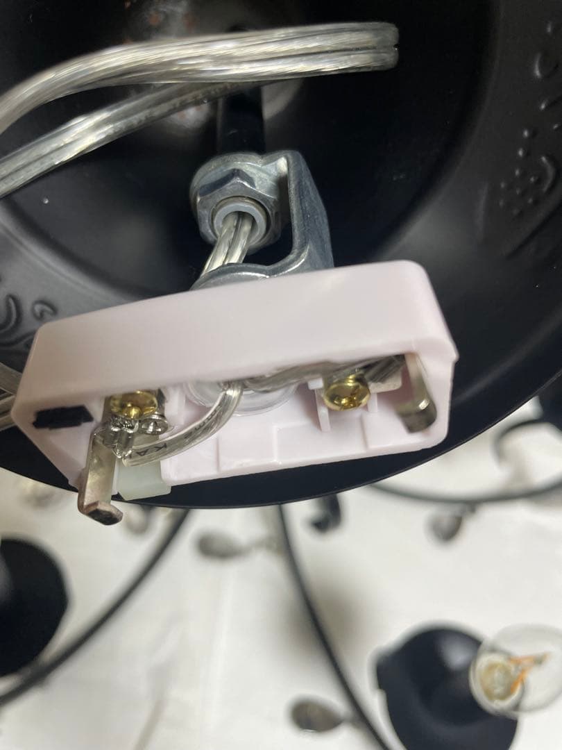 6灯 シャンデリア ルイーズ MU-RA系 ブラック カフェ 美容院 LED対応