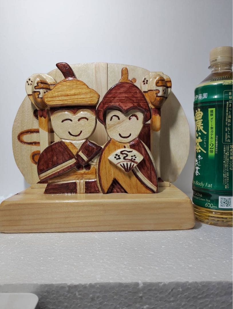 自作　木製雛人形