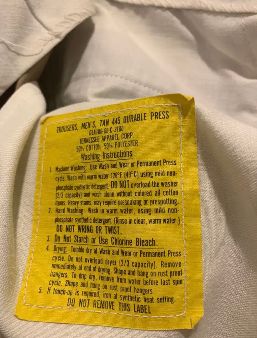 パンツ 1980's US ARMY CHINO TROUSERS 33/31