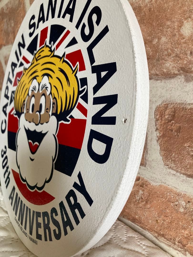 【美品】　希少　キャプテンサンタ　30周年　木製記念サイン入り　ボード　壁掛け