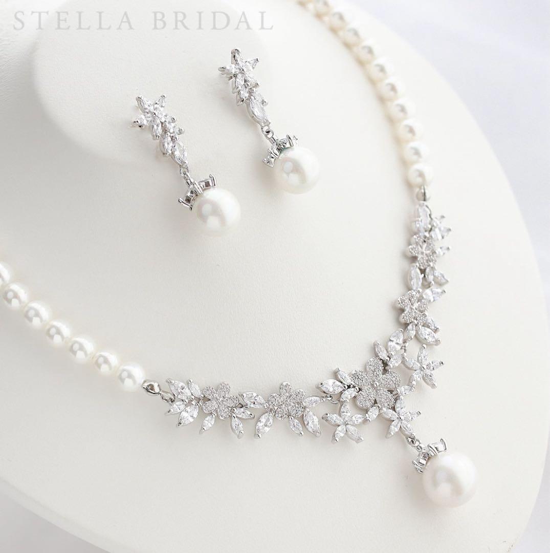 STELLA BRIDAL ネックレス&イヤリングセット
