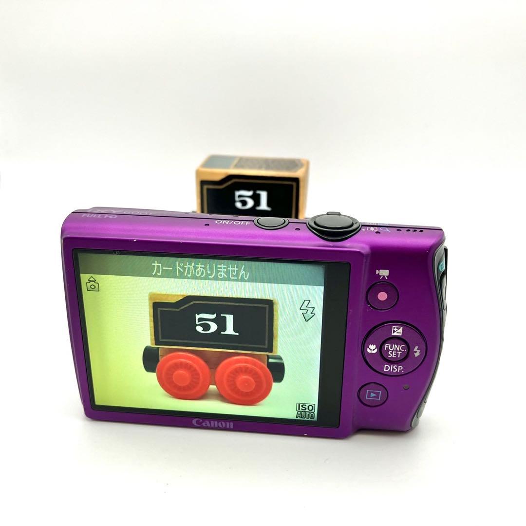 【動作品】Canon IXY 600F パープル コンデジ デジカメ 充電器付