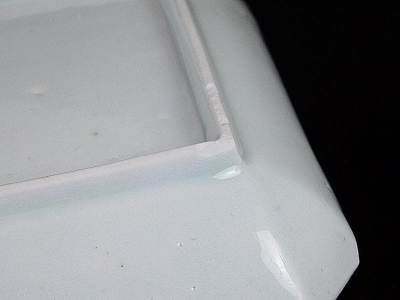 古伊万里　染錦　牡丹の図　角皿　５枚　C590AS- BLz