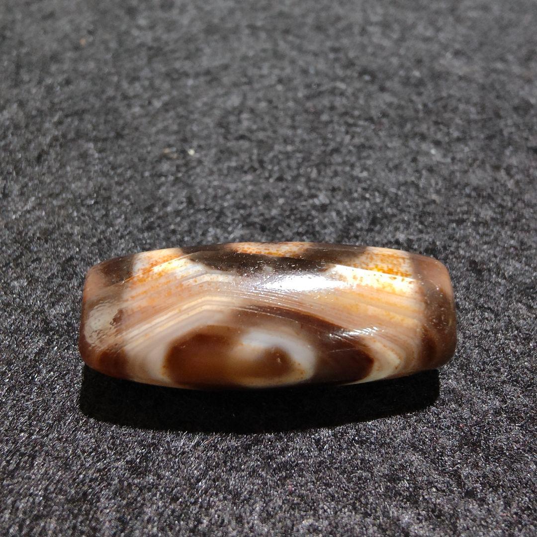 A27 朱砂老礦三眼天珠　天然石　鉱物　風水　開運　御守り　天珠　ブレスレット