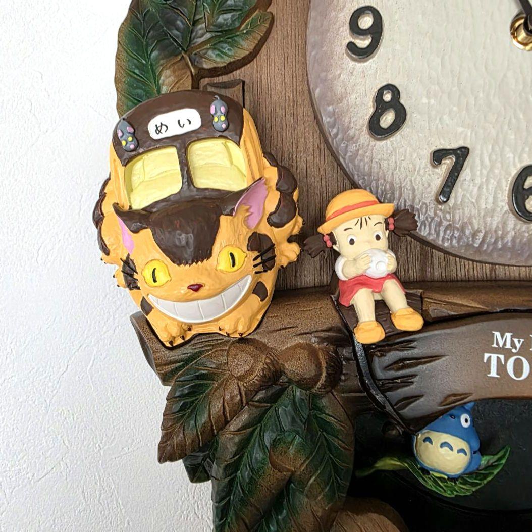 【となりのトトロ】トトロ　掛け時計　振り子時計　リズム　箱あり　未使用　希少