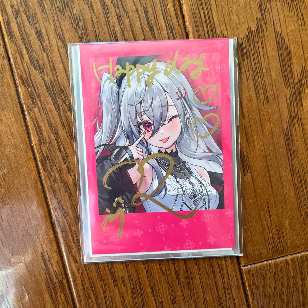 響咲リオナ 誕生日記念2025　ホロライブ　直筆サイン　　チェキ風カード　1点a