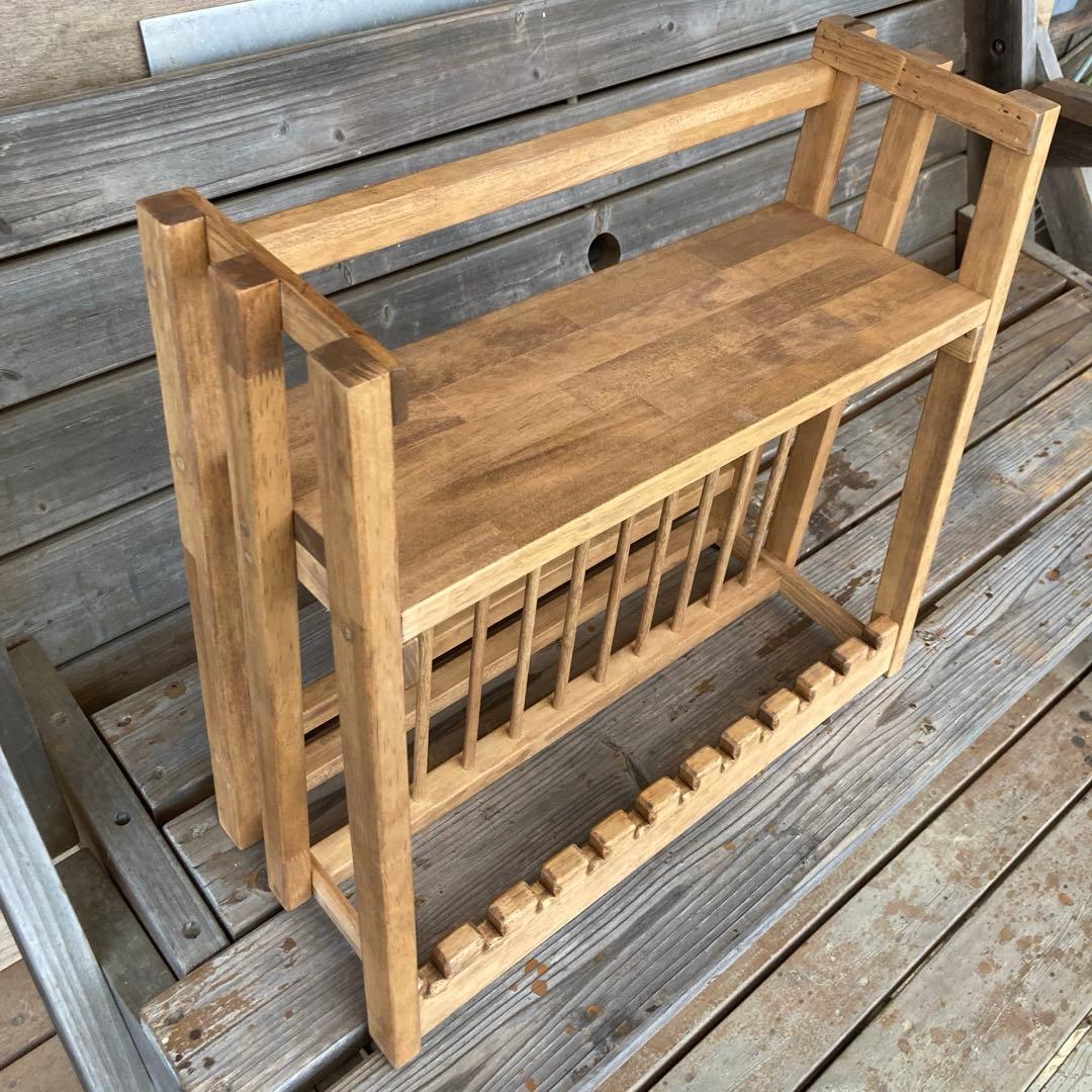 アメリカンカントリー家具　置き掛け両用　ディッシュラック