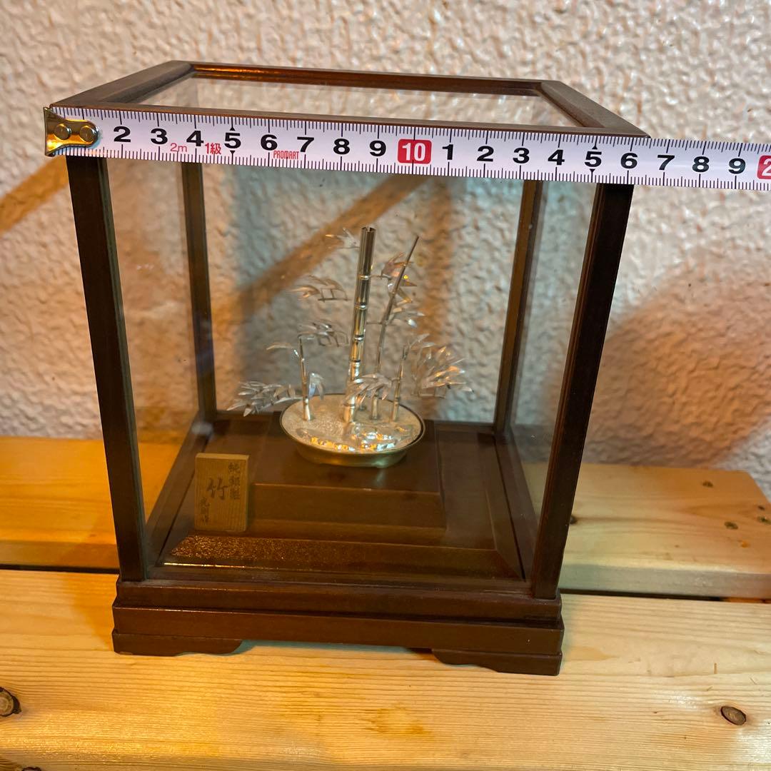 純銀製　竹　光則作