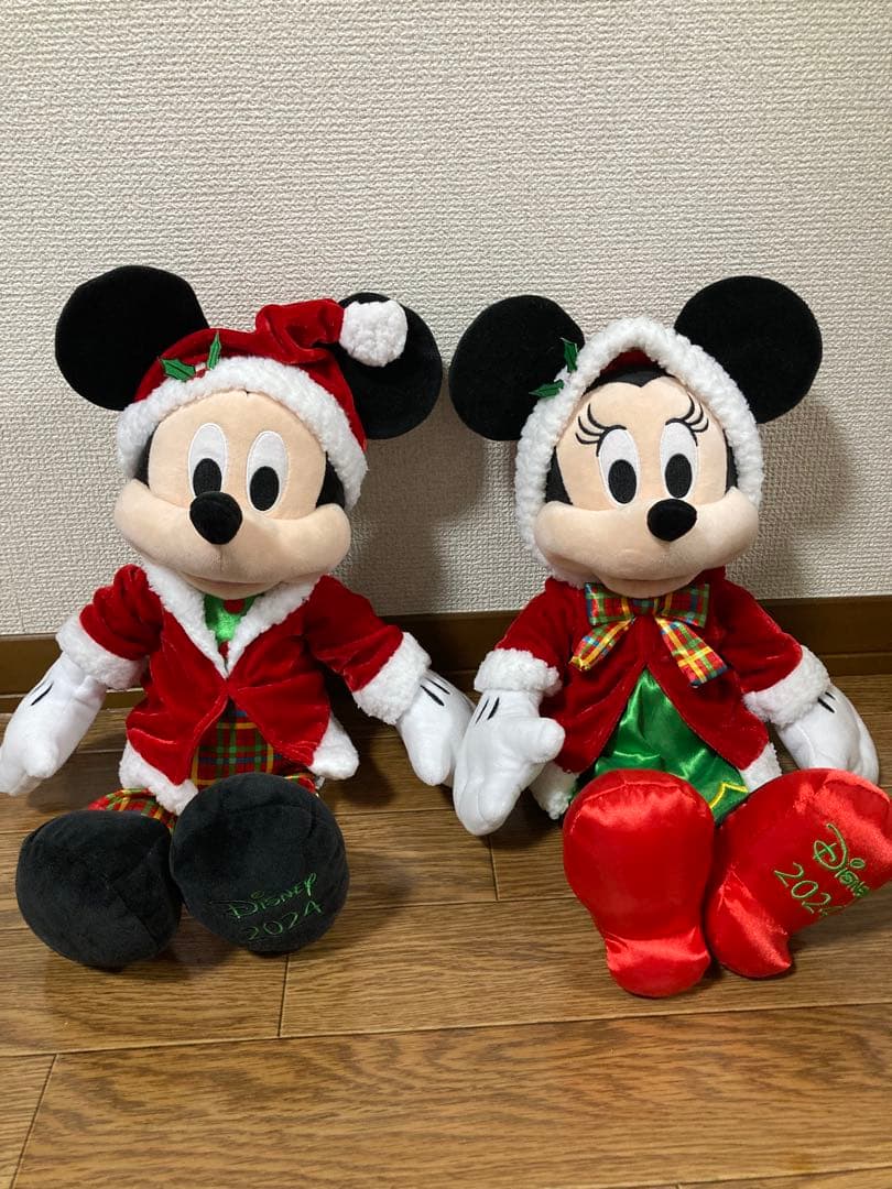 Disney ミッキー ミニー クリスマスぬいぐるみ 2024年