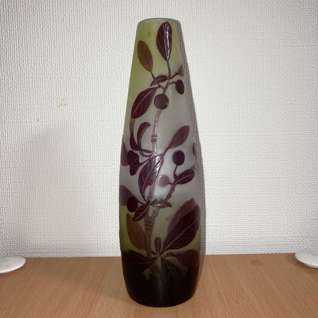 Émile Galle エミールガレ　被せガラス　花瓶