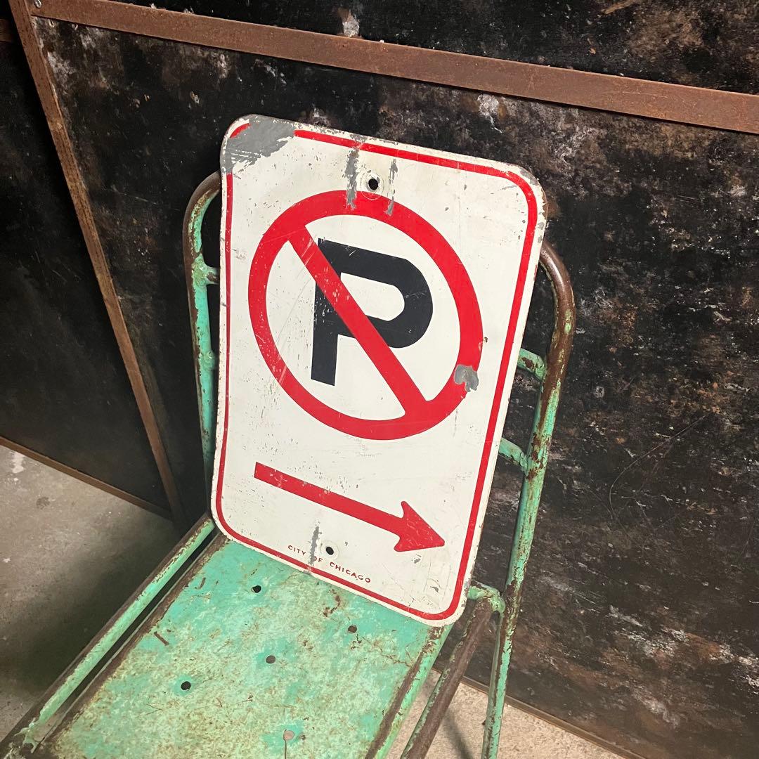 アンティーク 駐車禁止サイン　US雑貨