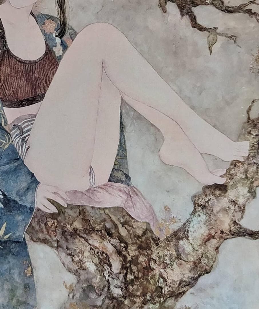 高久梓、「禁猟区」、希少画集・額装画、日本製・新品額縁にて額装致します