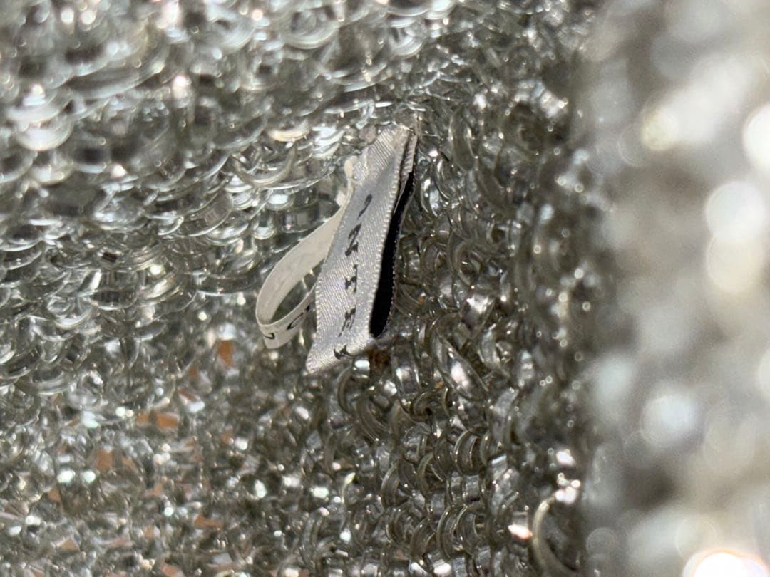 ANTEPRIMA ワイヤーバッグ スクエア ラインストーン ロゴ リング