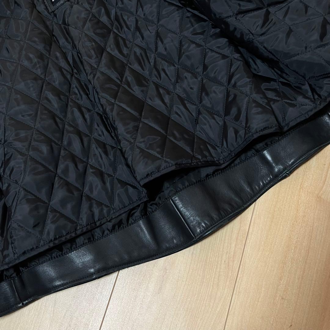 NANKAI ナンカイ　ダブルライダースジャケット レザー Lサイズ　ブラック