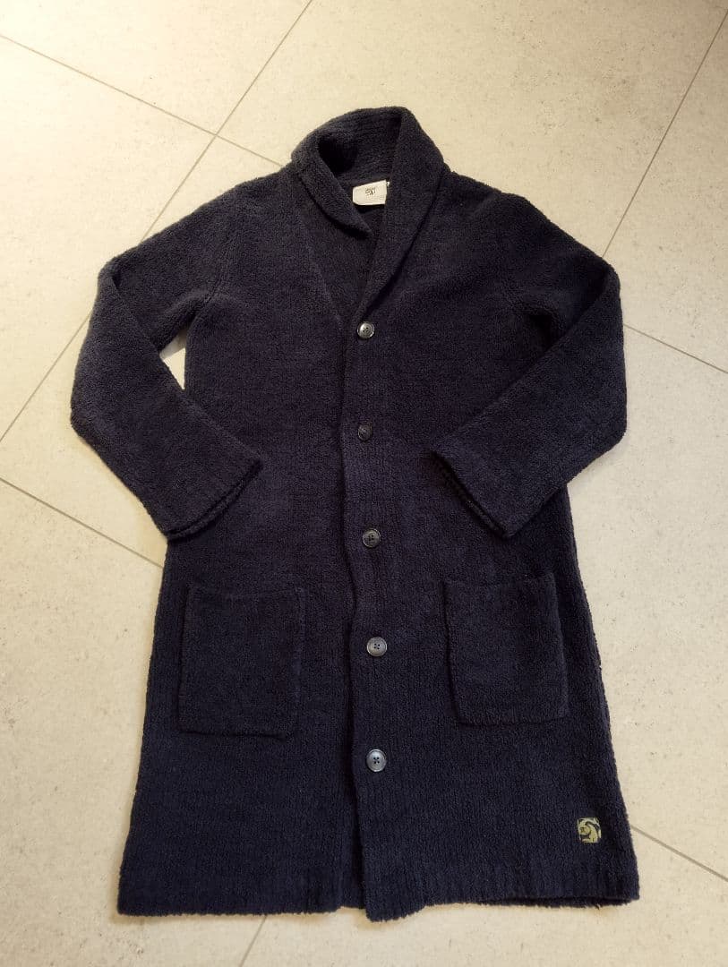 美品　【定価3万】カシウェア ロングカーディガン ネイビー