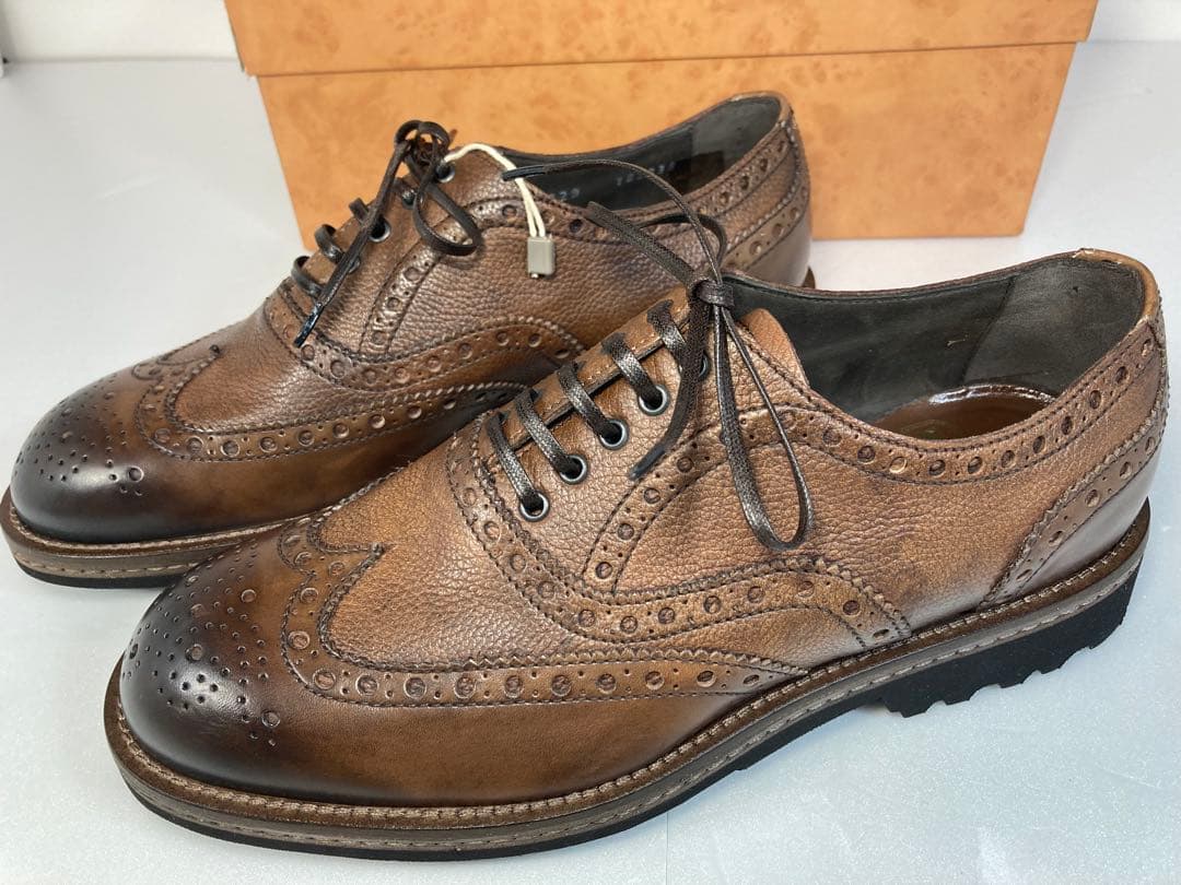 【新品 定価9万】barrett バレット5 1/2 24.5cmフルブローグ