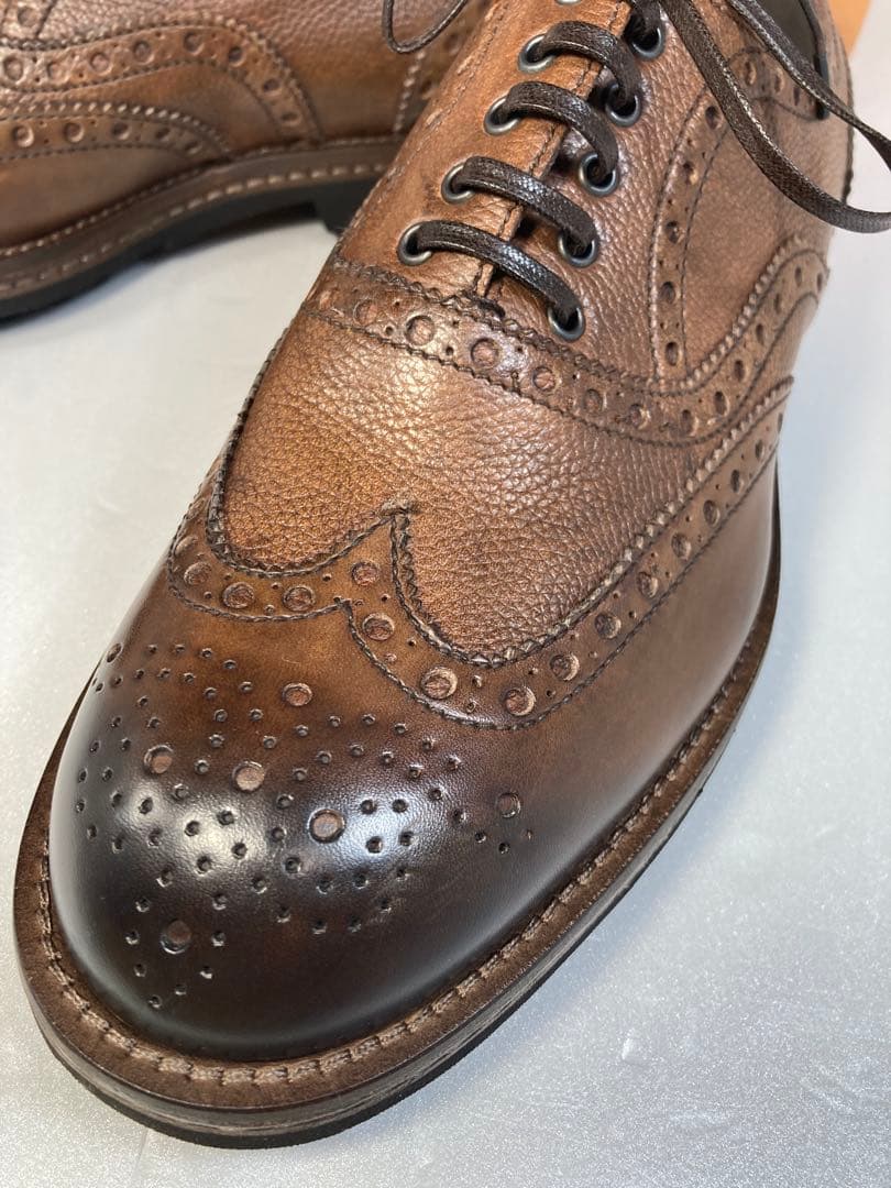 【新品 定価9万】barrett バレット5 1/2 24.5cmフルブローグ