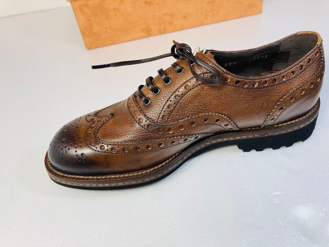 【新品 定価9万】barrett バレット5 1/2 24.5cmフルブローグ