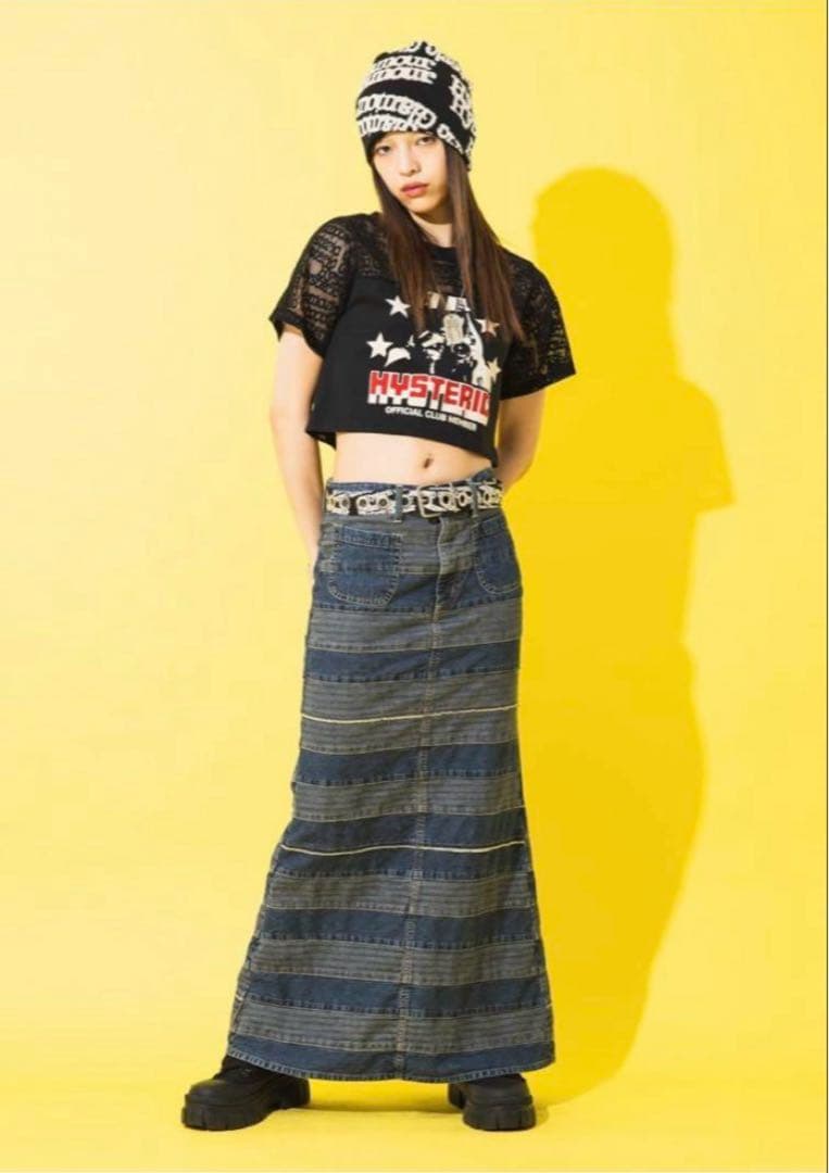 Hysteric glamour typeロゴ　ビーニー ブラック