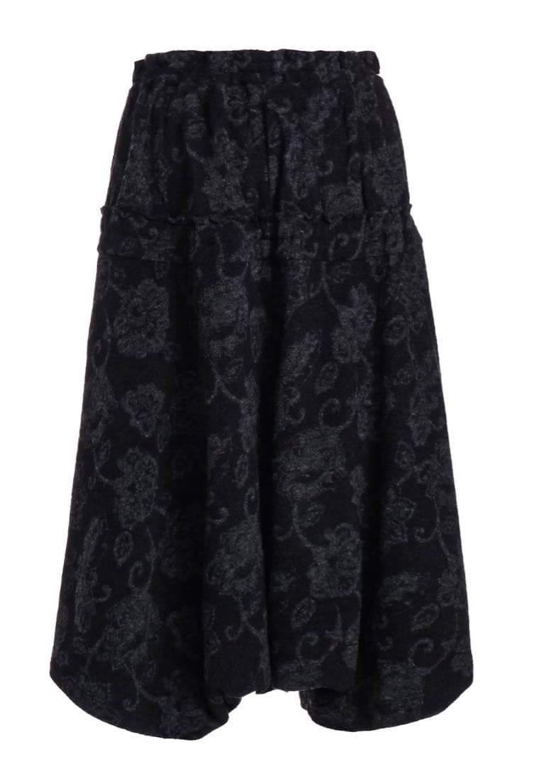 新品y‘s FLOWER PANTS ブラックパンツ