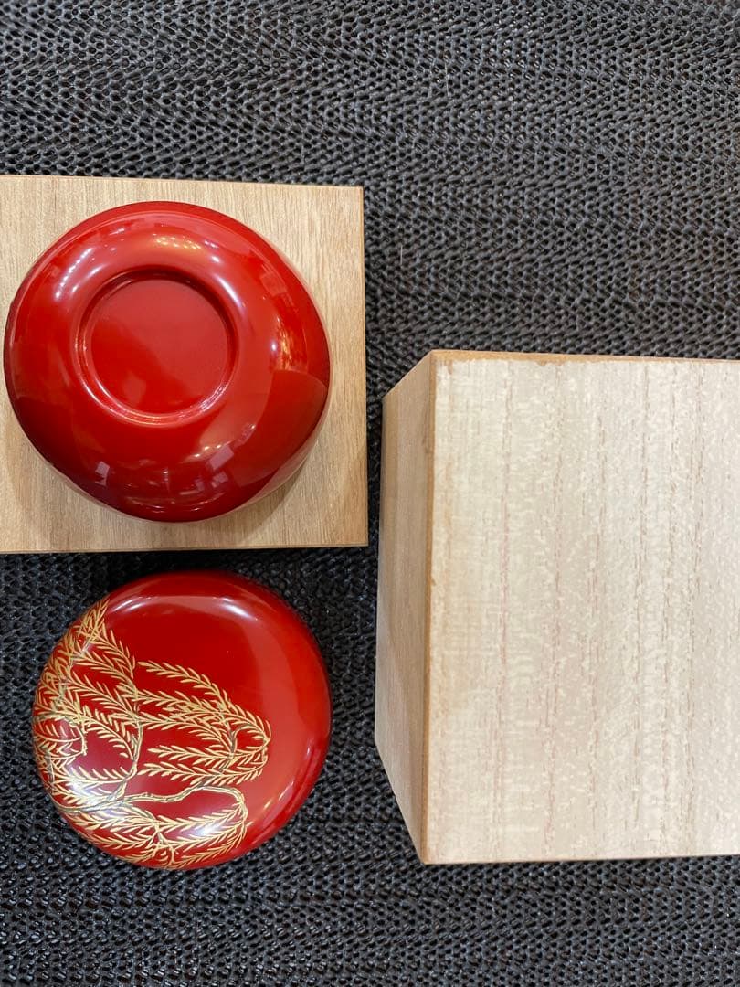 定価56,235円❣️希少・新品　琉球漆器　高級　棗・茶杓・香合・太鼓