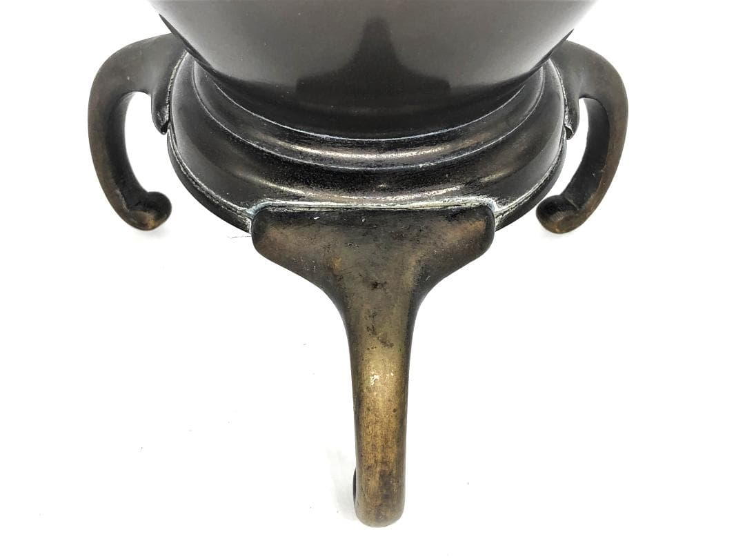 【 雷紋・和紋象嵌薄端 】　明治～昭和初期　手造彫金　鎌倉蔵出