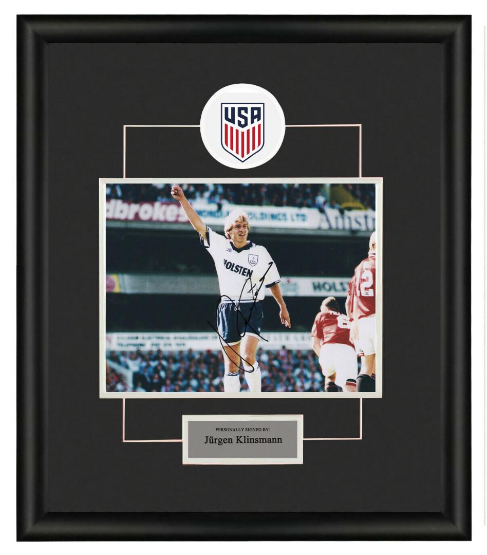 直筆サイン入り写真 ユルゲン・クリンスマン アメリカサッカー SA鑑定済