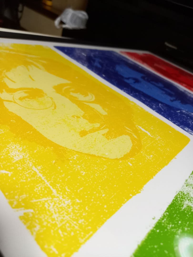 ジョン　レノン　マルチカラー　ポップアート　ポスター　ブラック　ウッド　フレーム