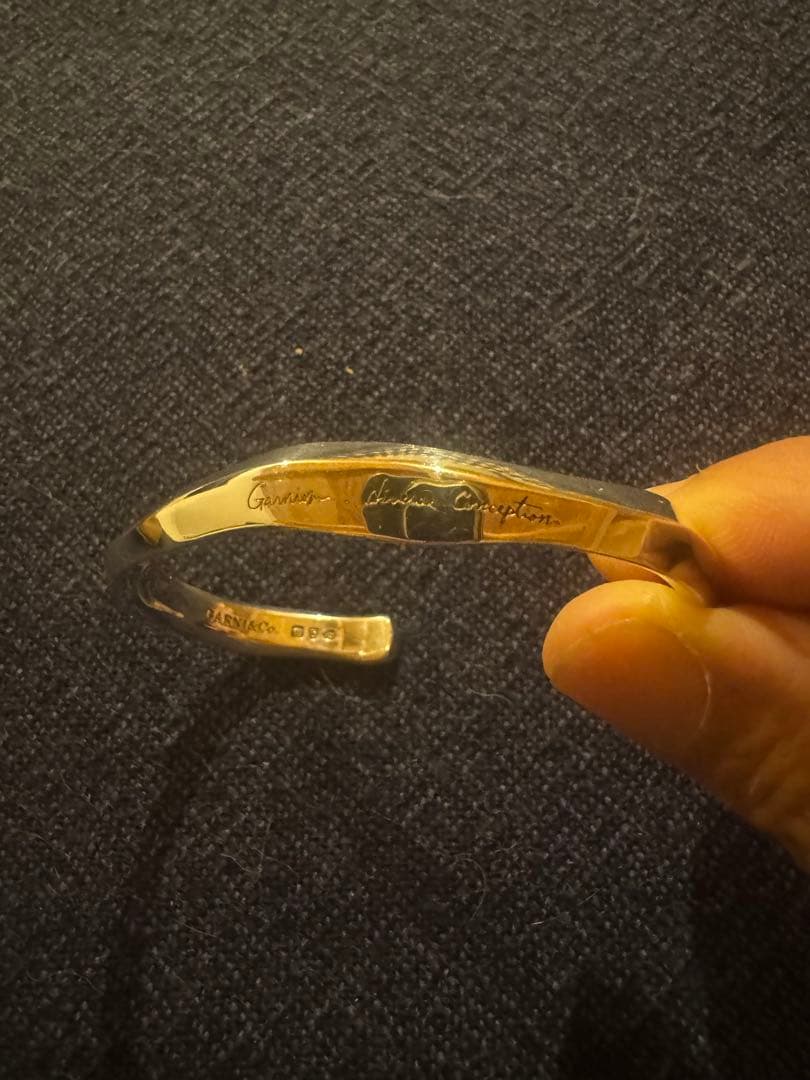 希少 廃盤 GARNI WAVE ガルニ シルバー 925 バングル 美品