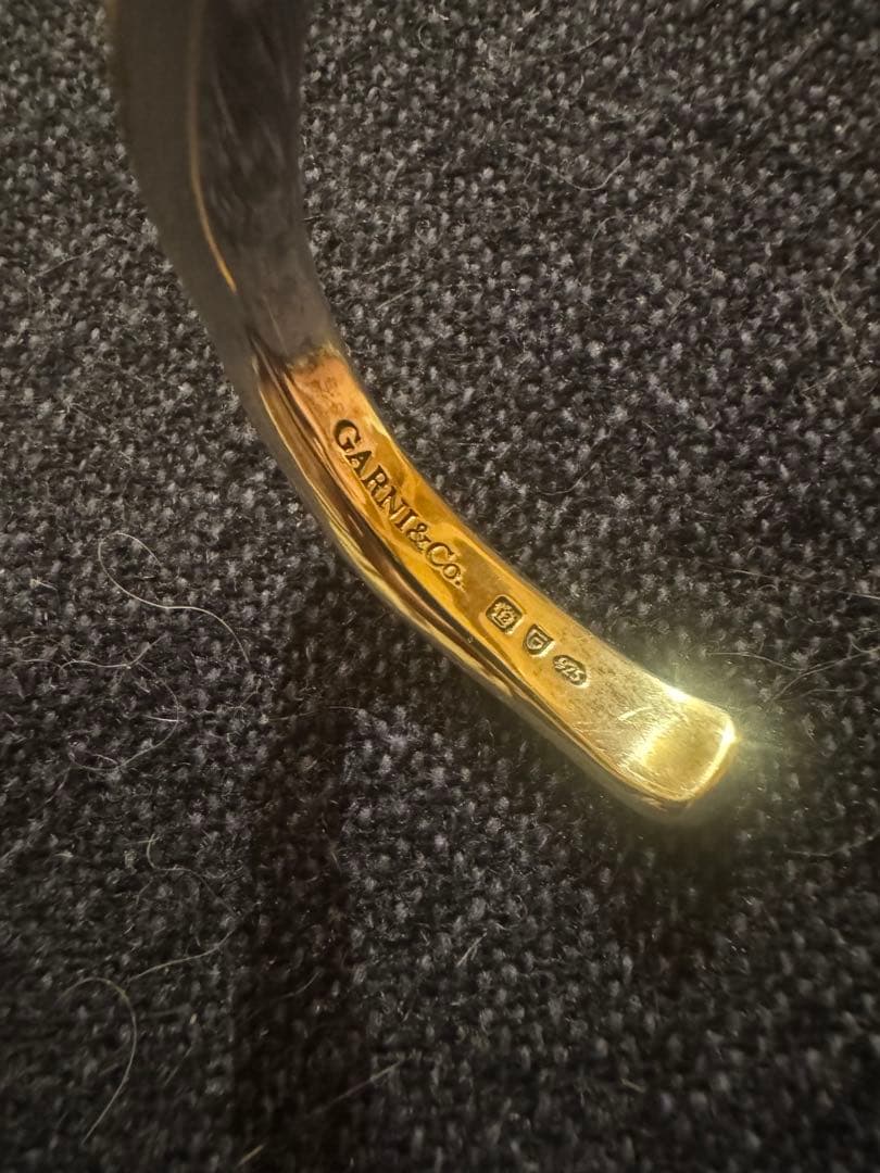 希少 廃盤 GARNI WAVE ガルニ シルバー 925 バングル 美品