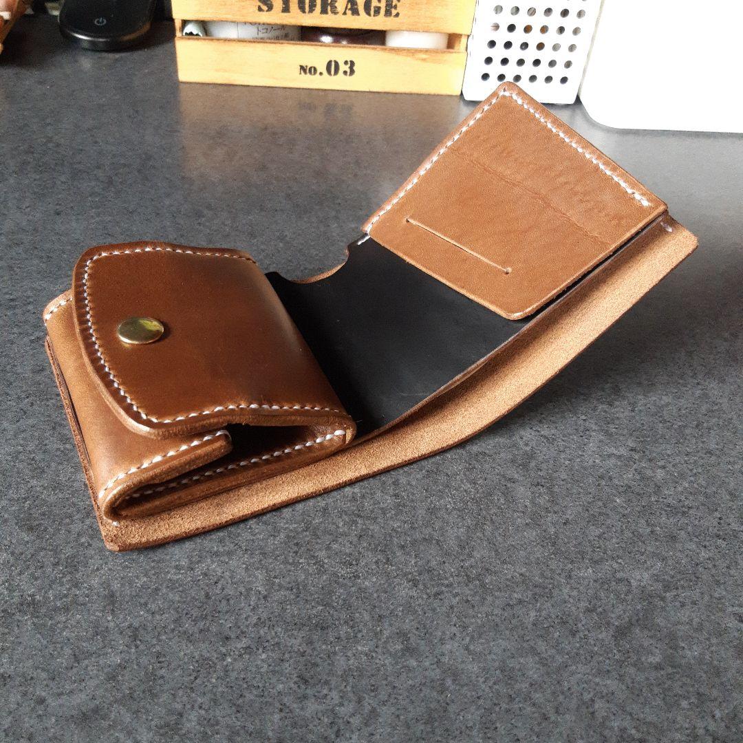 HORWEEN★クロムエクセル　二つ折り財布 ブラック　ブラウン