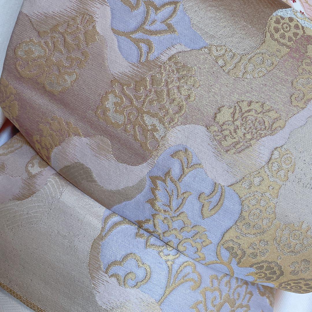 訪問着　フルセット　雪輪　紐紋様　檜垣地紋　金彩加工　着物　H7