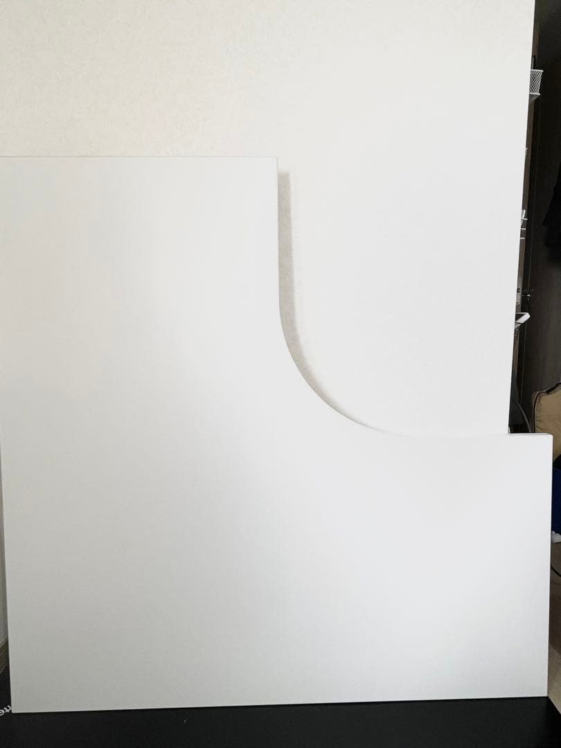 D3デスク 天板Lタイプ 白 アジャスター脚 幅120cm